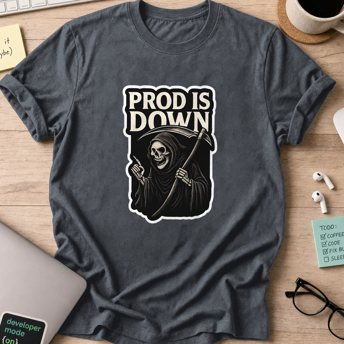 Prod is Down shirt - Dark Heather