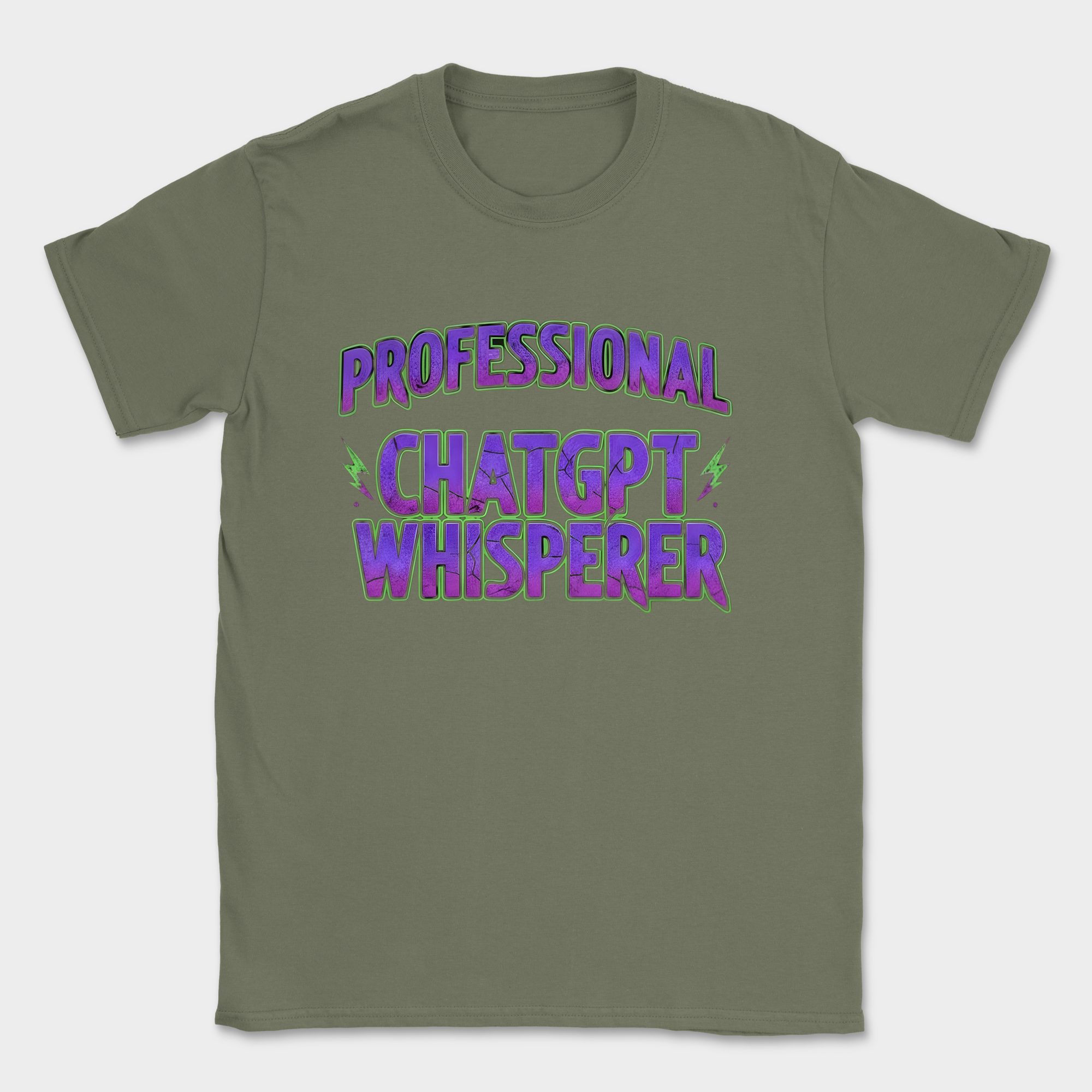 professional chatgpt whisperer shirt — Military Green