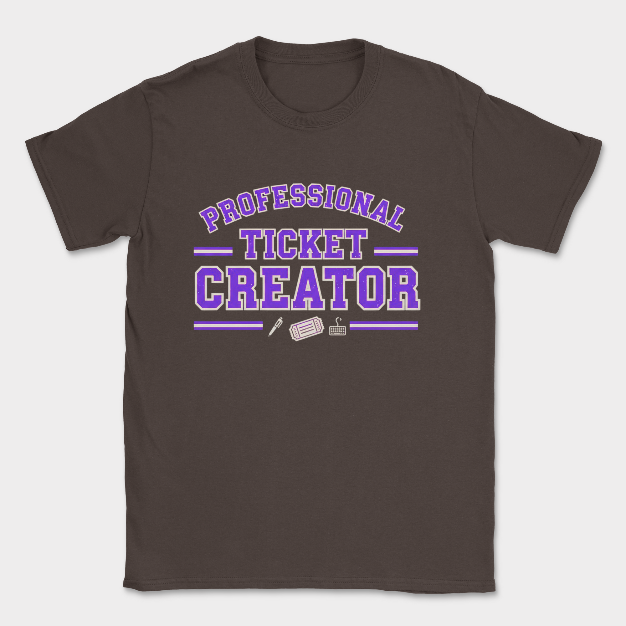 professional ticket creator shirt — Dark Chocolate