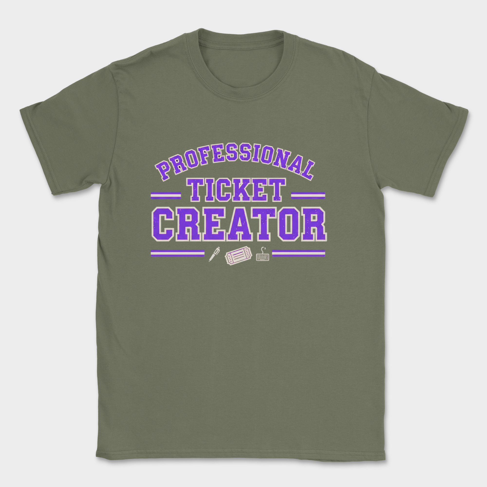 professional ticket creator shirt — Military Green