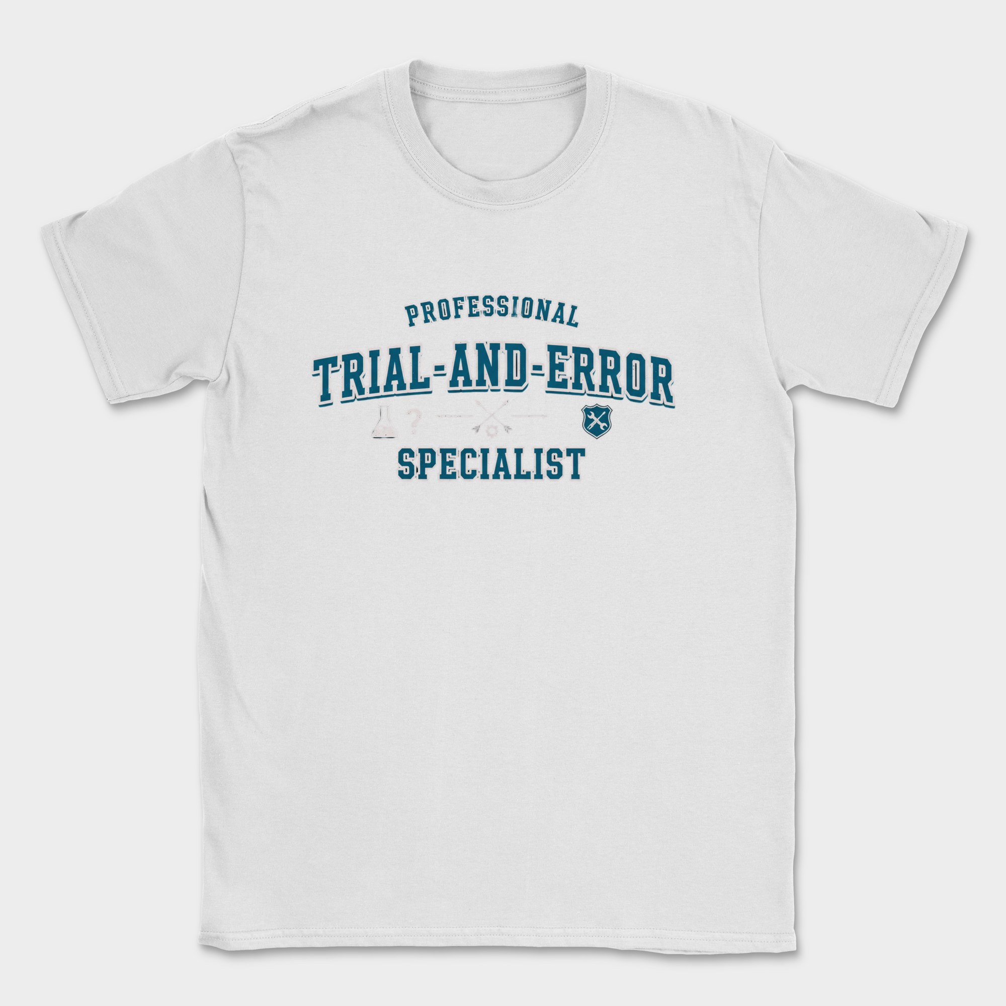 professional trial and error specialist shirt — White