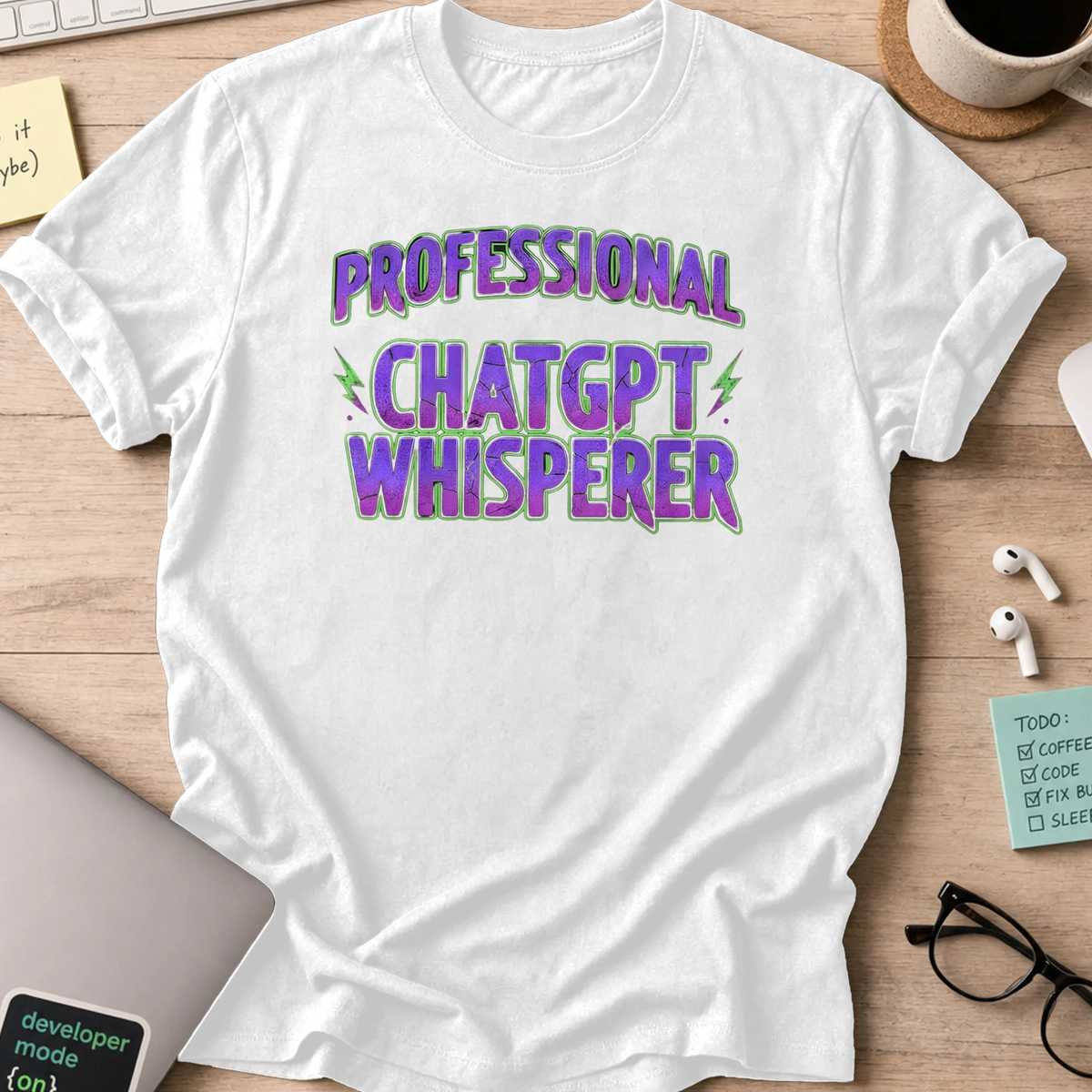 professional chatgpt whisperer shirt - White