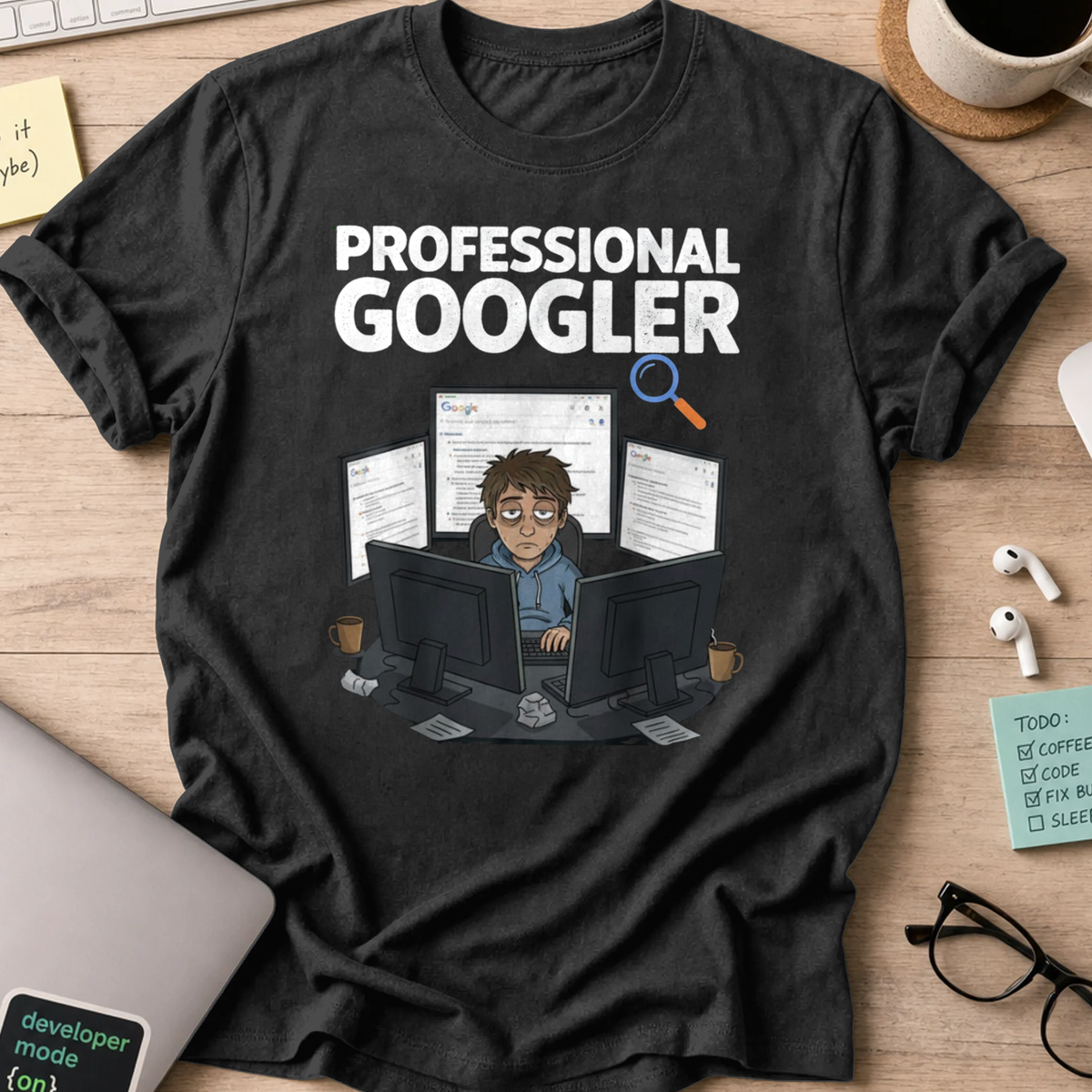 professional googler shirt - Black