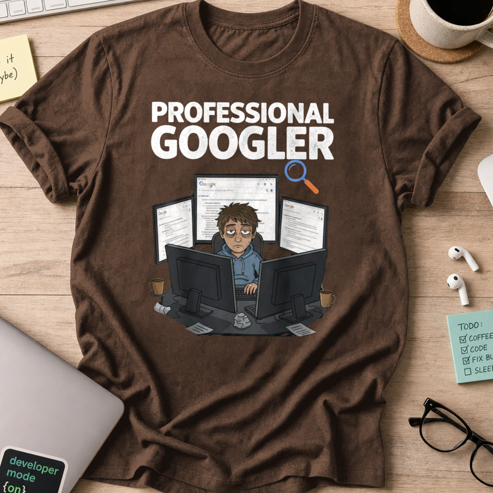 professional googler shirt - Dark Chocolate