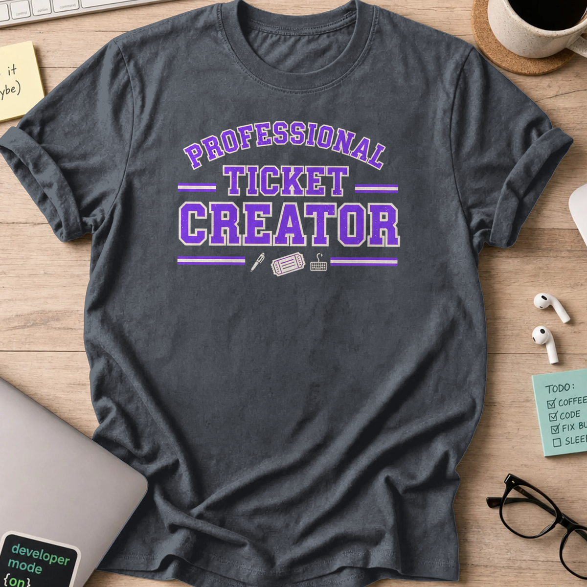 professional ticket creator shirt - Dark Heather