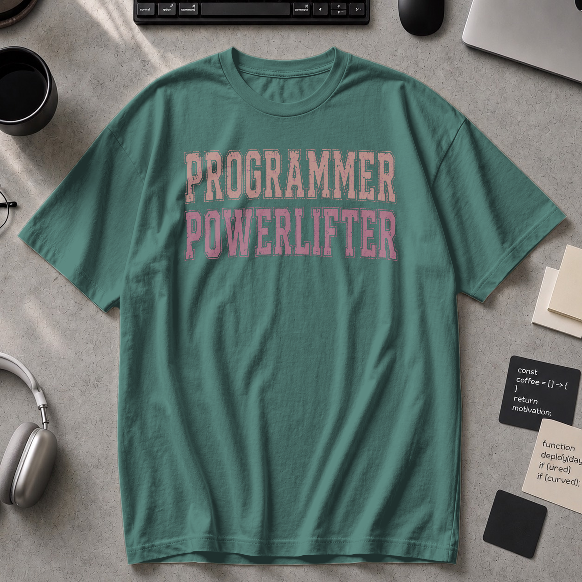 Programmer Powerlifter Premium Shirt - Blue Spruce