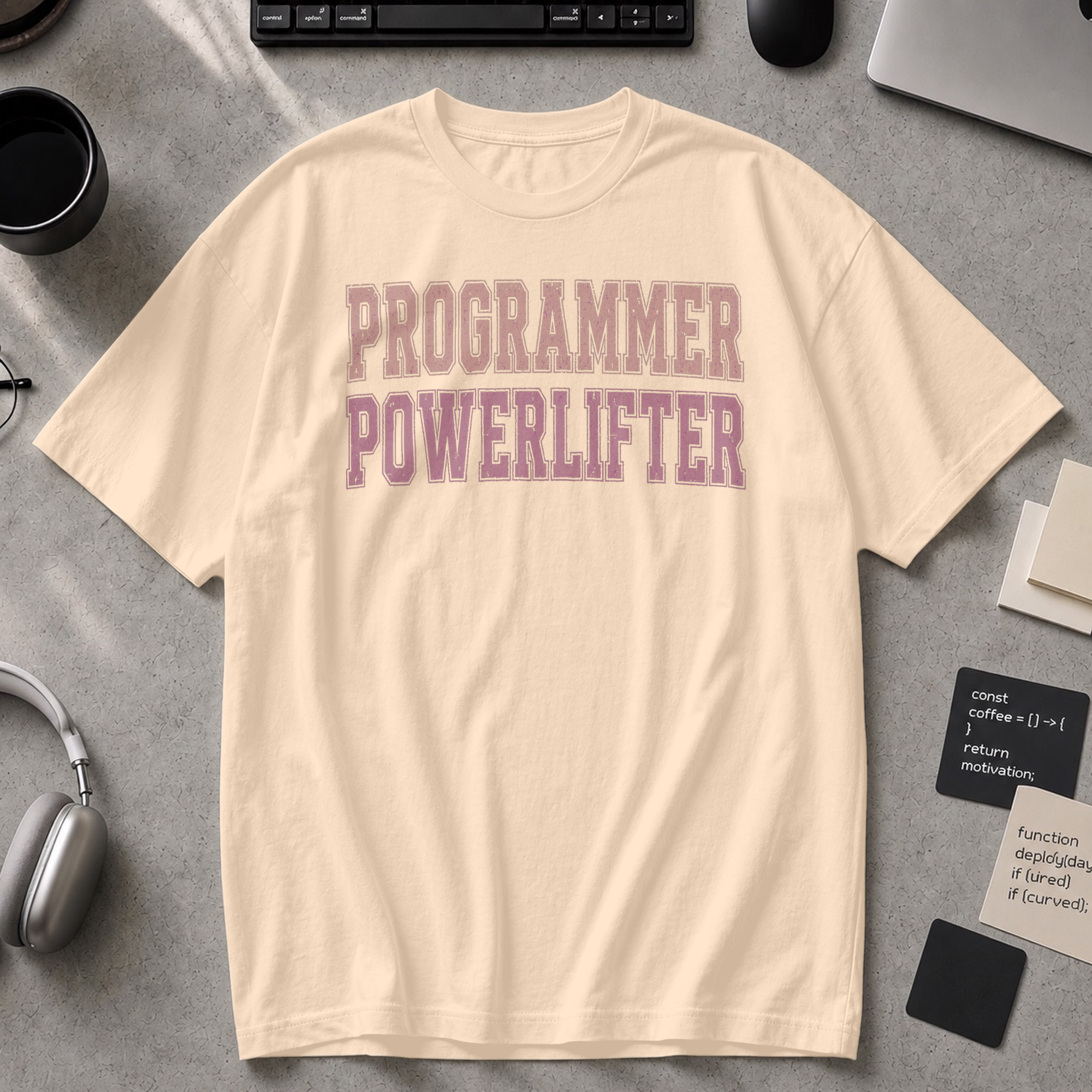 Programmer Powerlifter Premium Shirt - Ivory