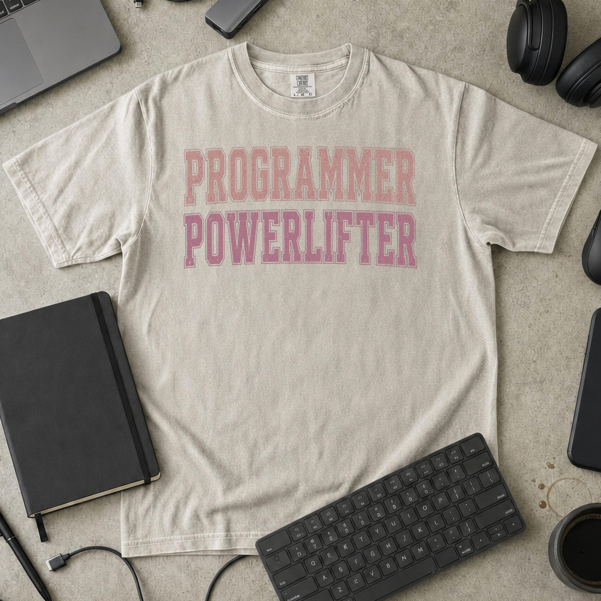 Programmer Powerlifter Premium Shirt — ivory Premium Shirt mock-up