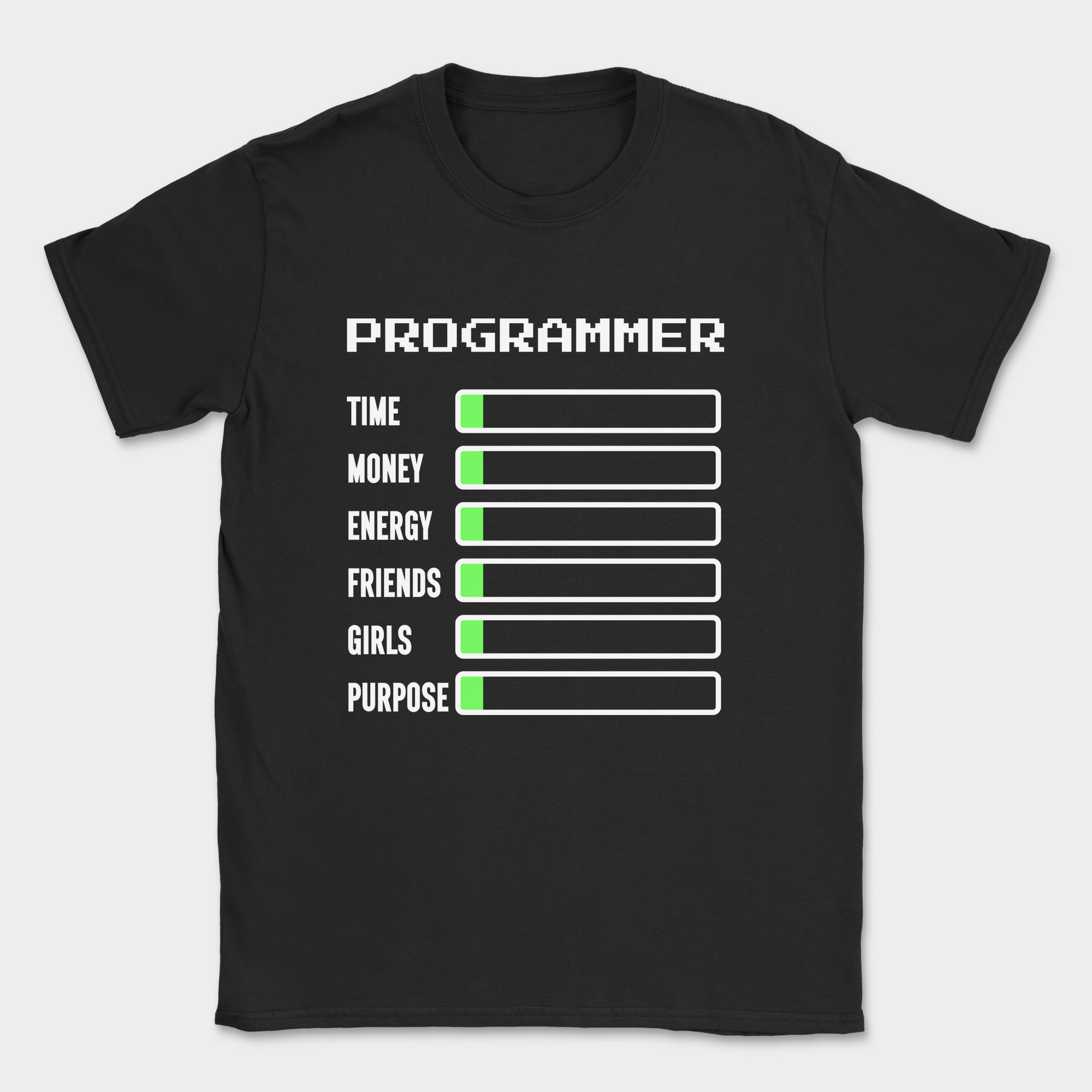 Programmer status shirt — Black