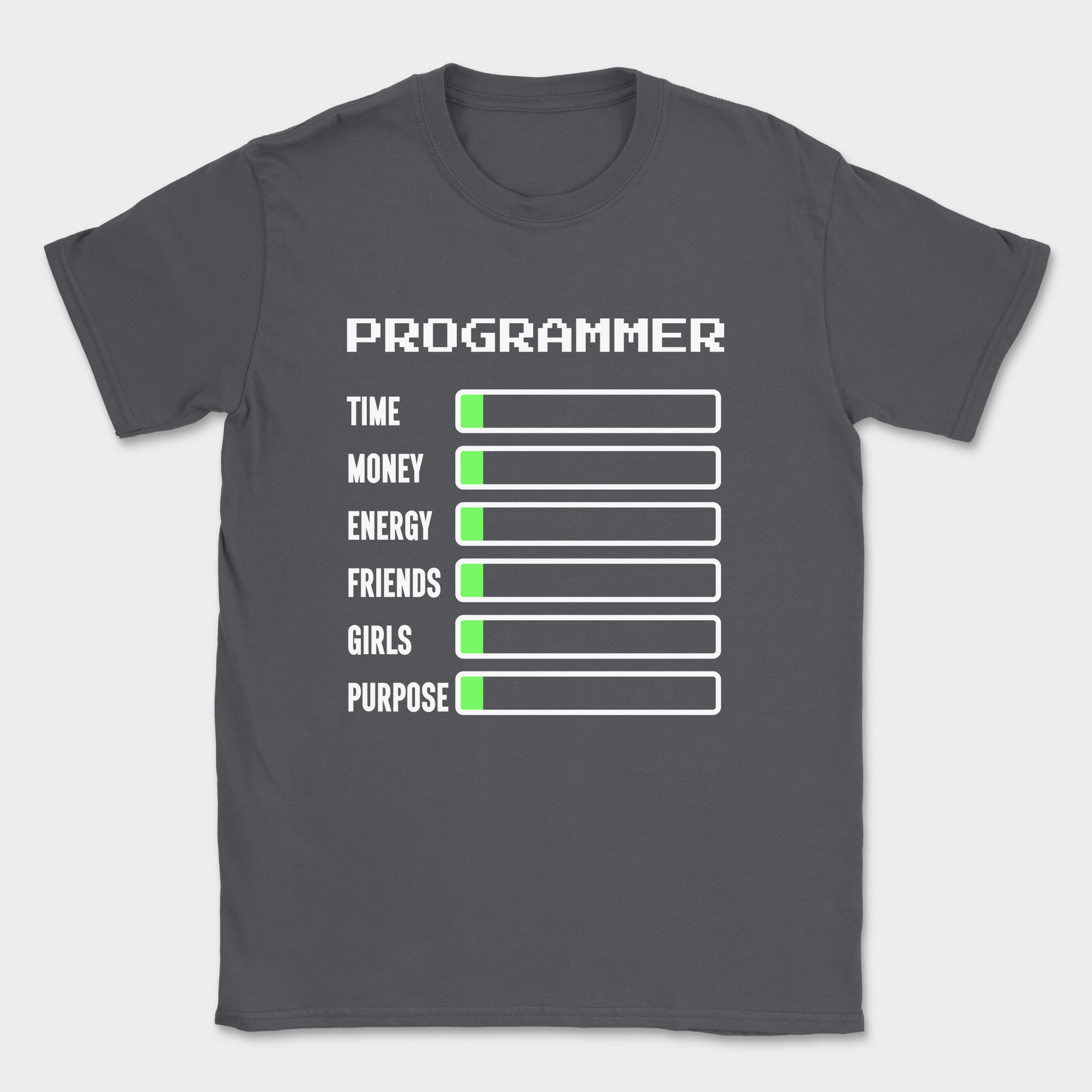 Programmer status shirt — Dark Heather Grey