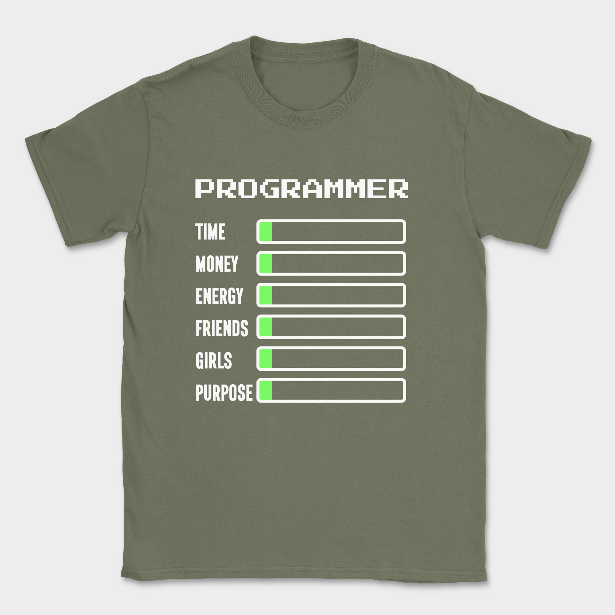 Programmer status shirt — Military Green