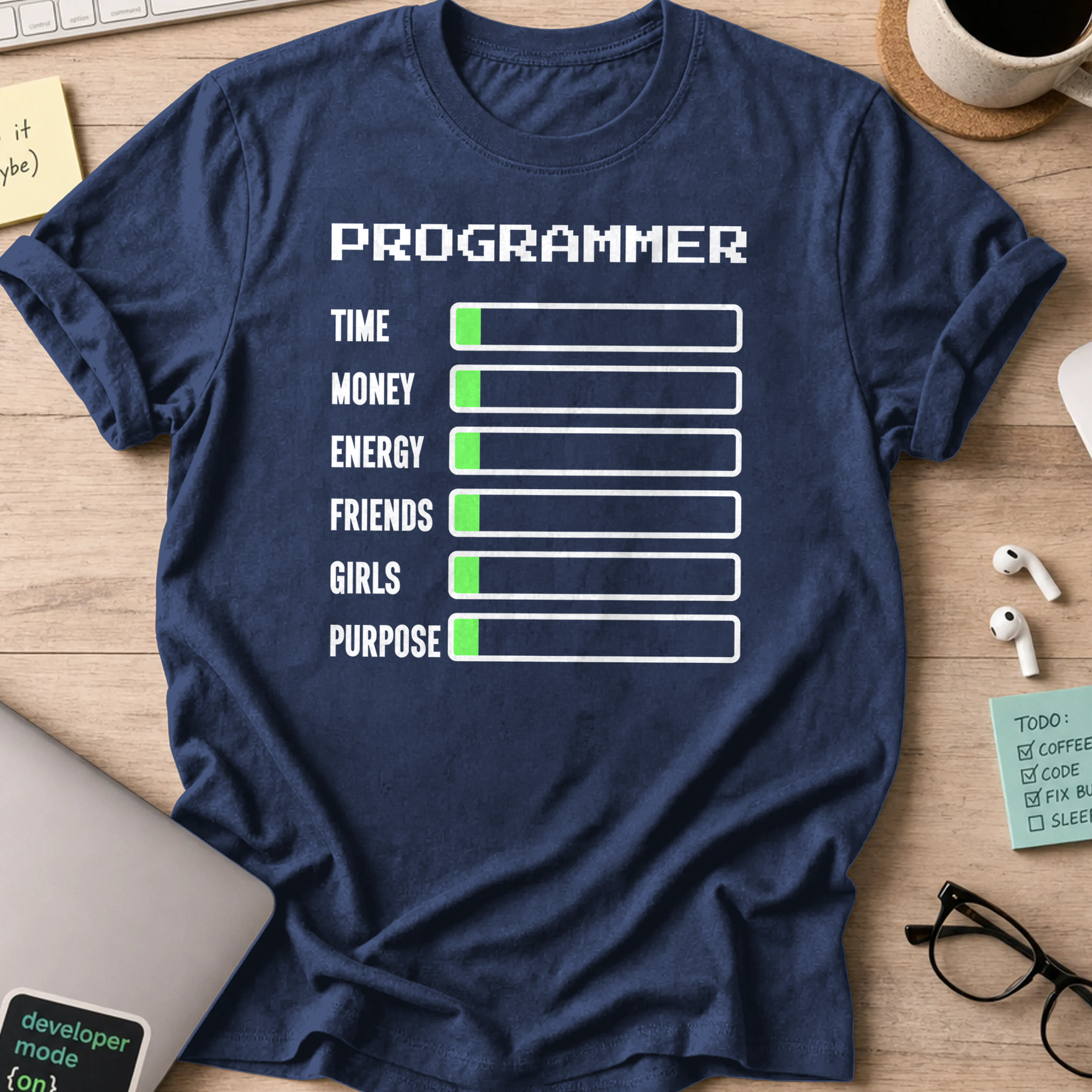 Programmer status shirt - Navy