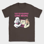 pair programming gone wrong poodle shirt — Dark Chocolate