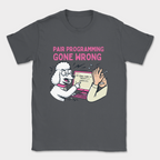 pair programming gone wrong poodle shirt — Dark Heather Grey