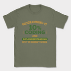 programming is 10% coding shirt — Military Green