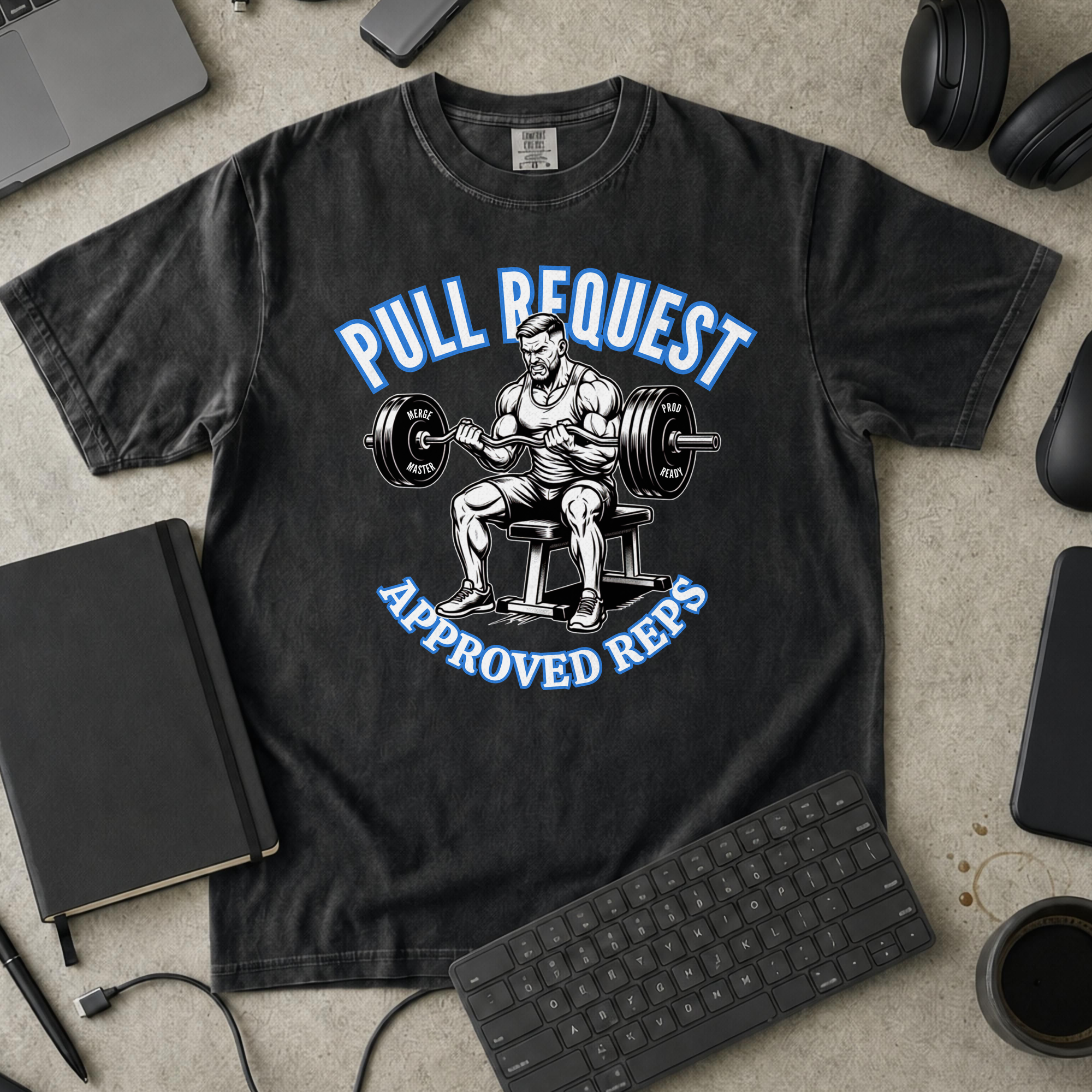 Pull Request Approved Reps Premium Shirt — black Premium Shirt mock-up