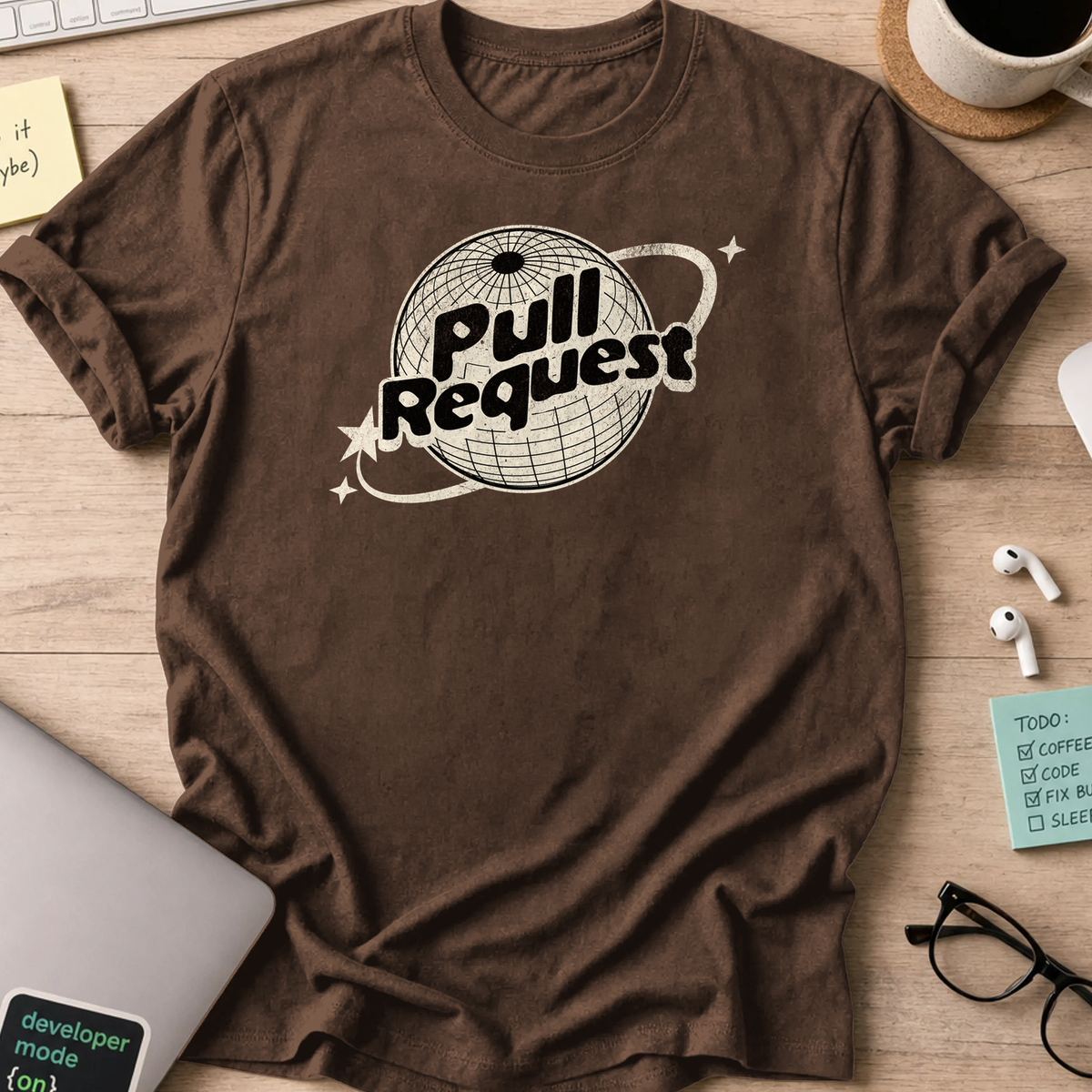 pull request global shirt - Dark Chocolate