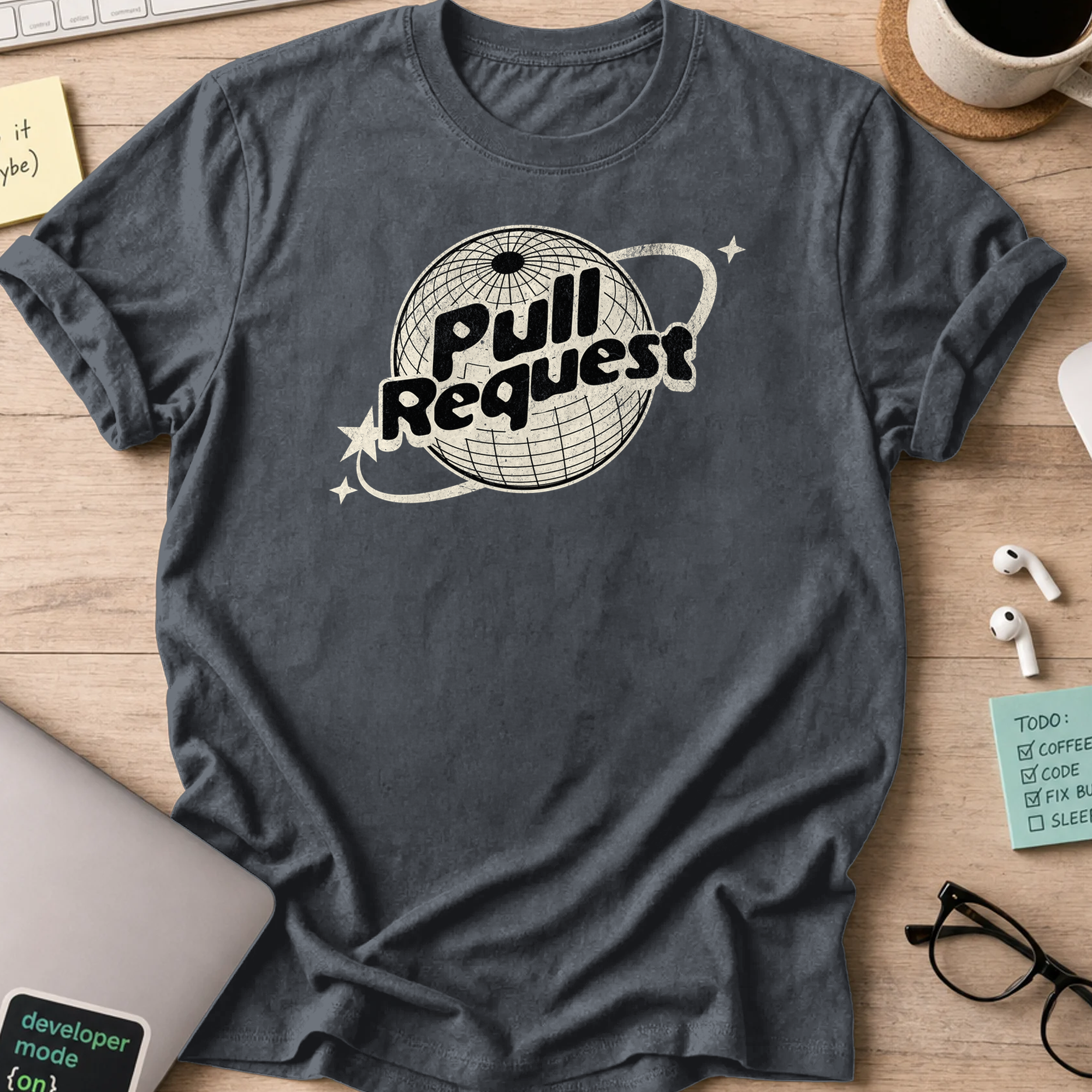 pull request global shirt - Dark Heather