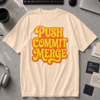 Push Commit Merge Premium Shirt - Ivory
