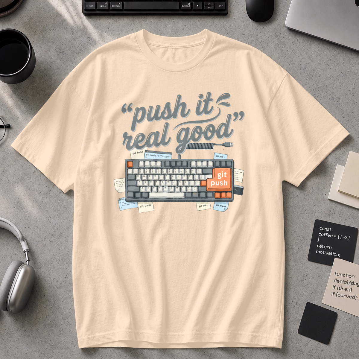 Push It Real Good Keyboard Premium Shirt - Ivory