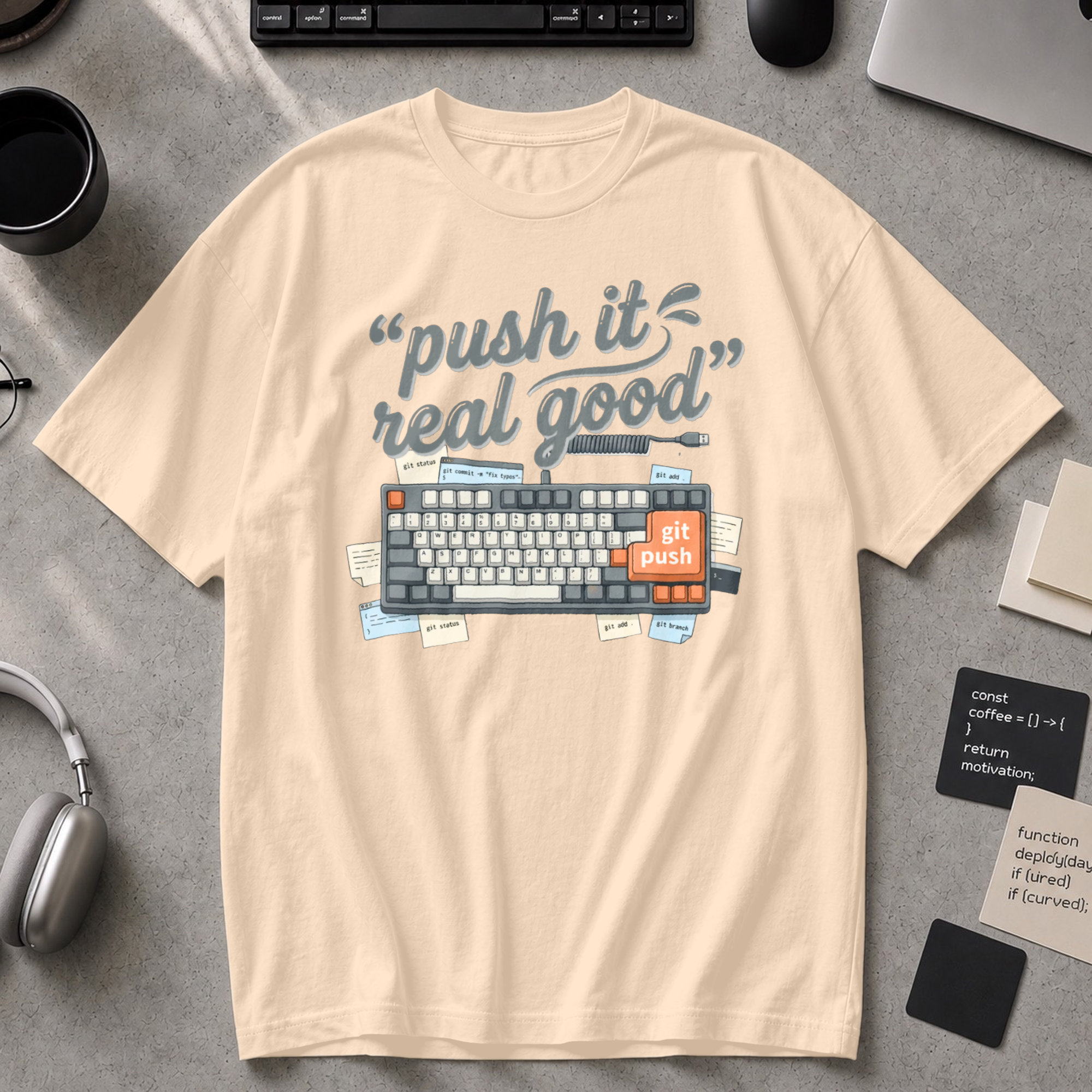 Push It Real Good Keyboard Premium Shirt - Ivory