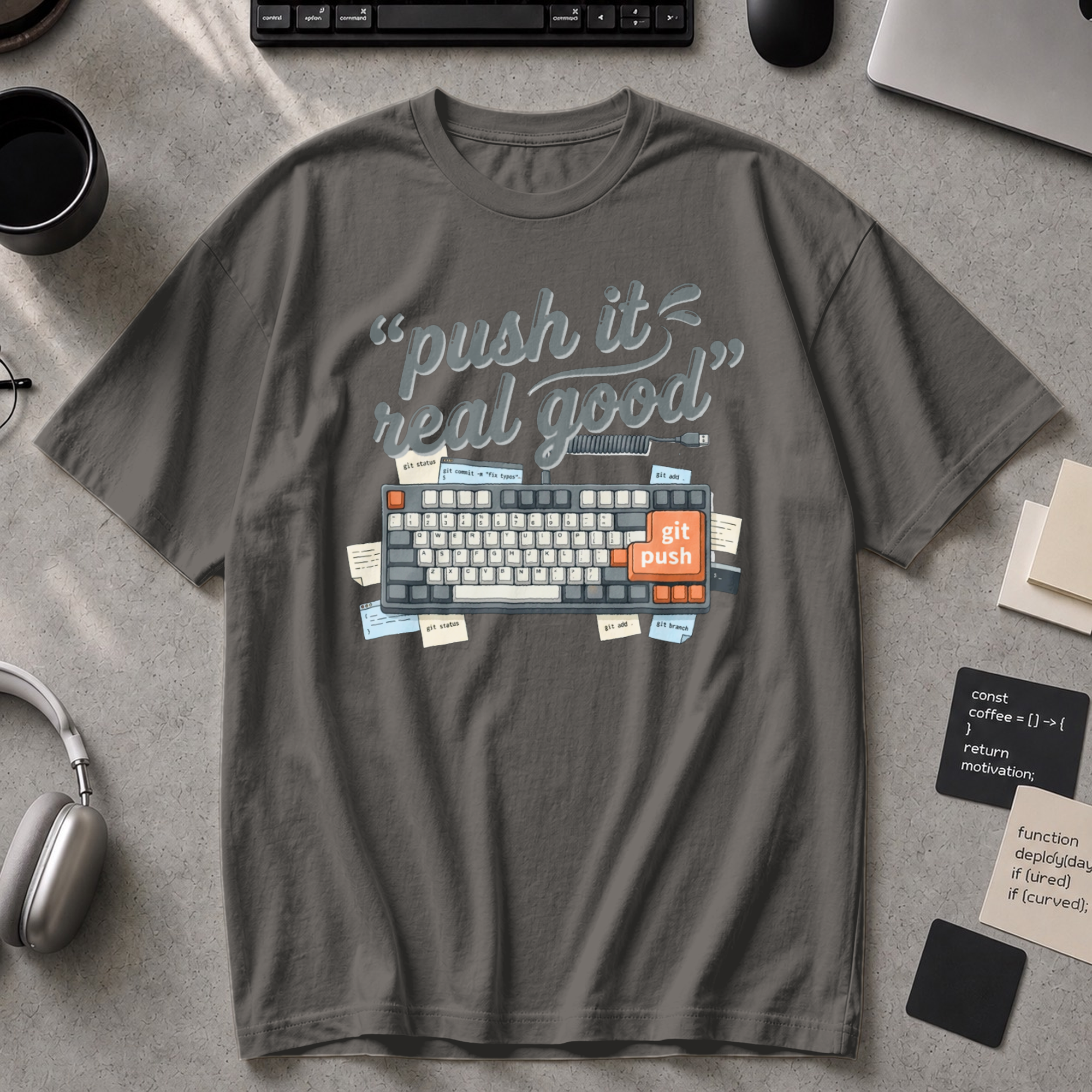 Push It Real Good Keyboard Premium Shirt - Pepper