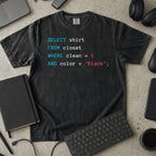 Querying my black Premium Shirt — black Premium Shirt mock-up