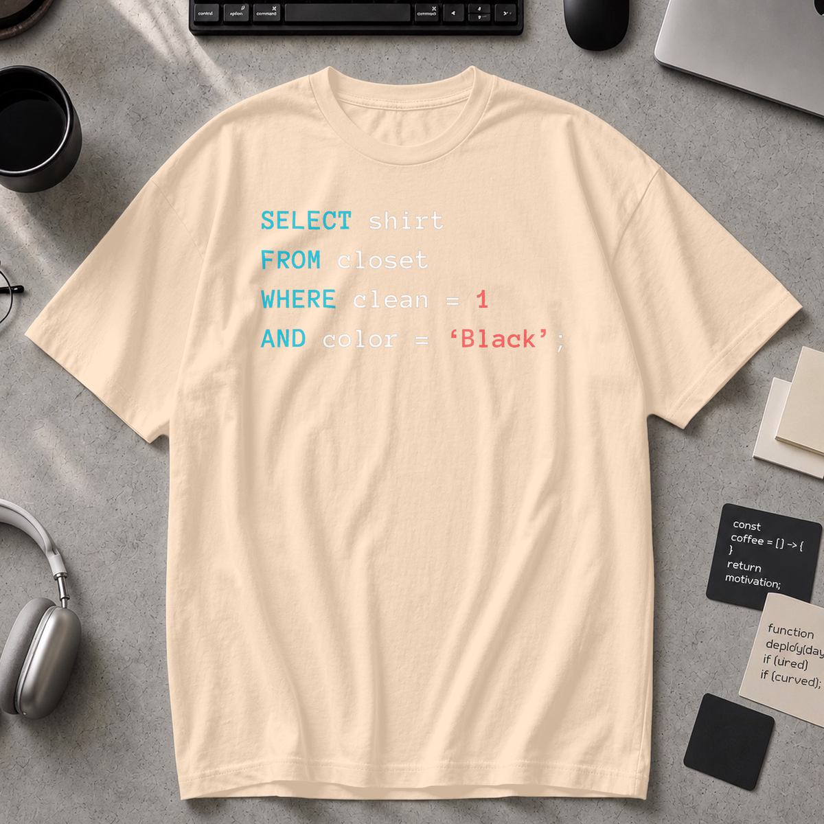 Querying my black Premium Shirt - Ivory