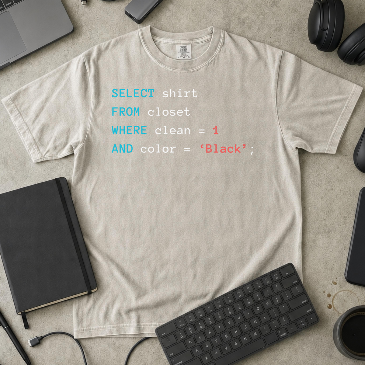 Querying my black Premium Shirt — ivory Premium Shirt mock-up