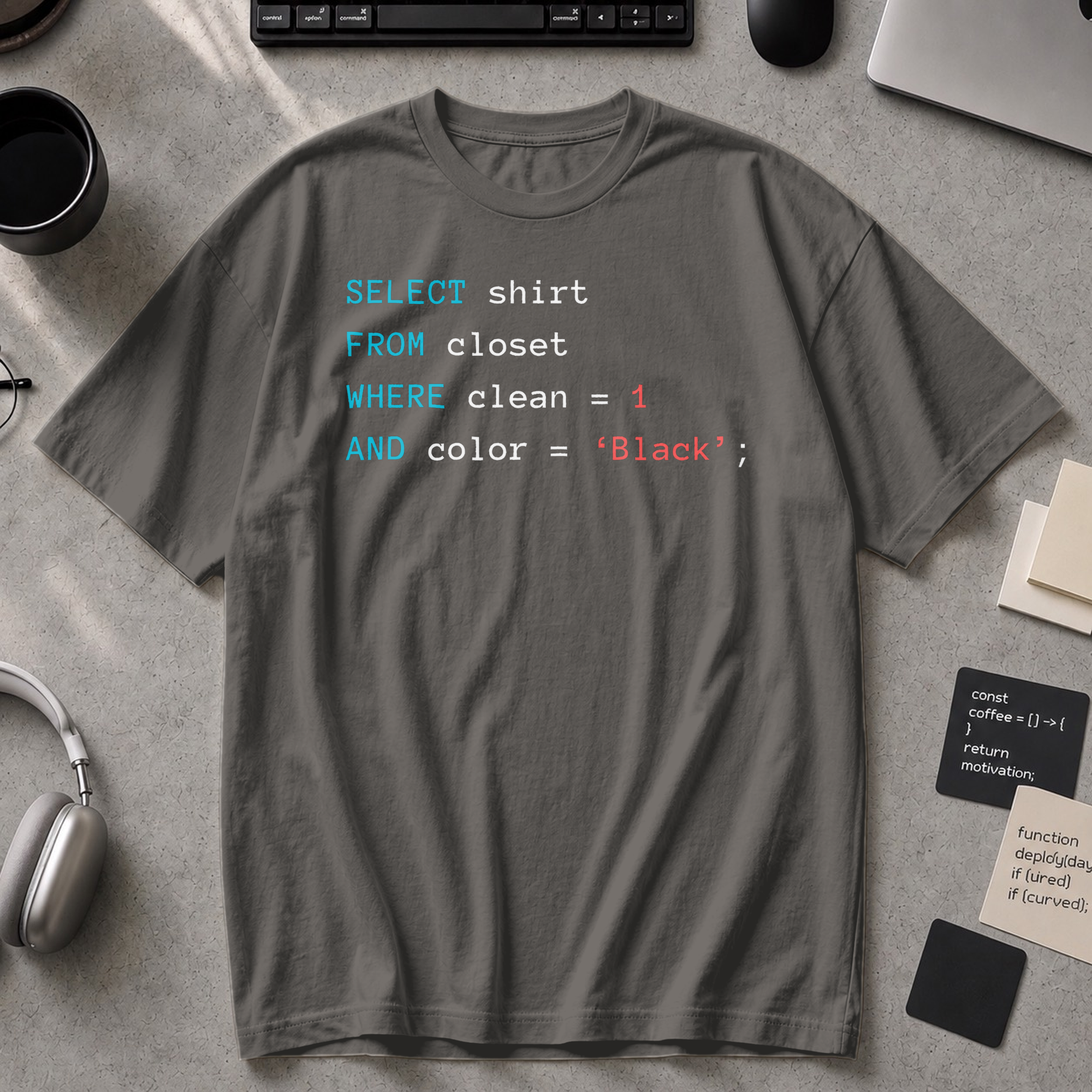 Querying my black Premium Shirt - Pepper