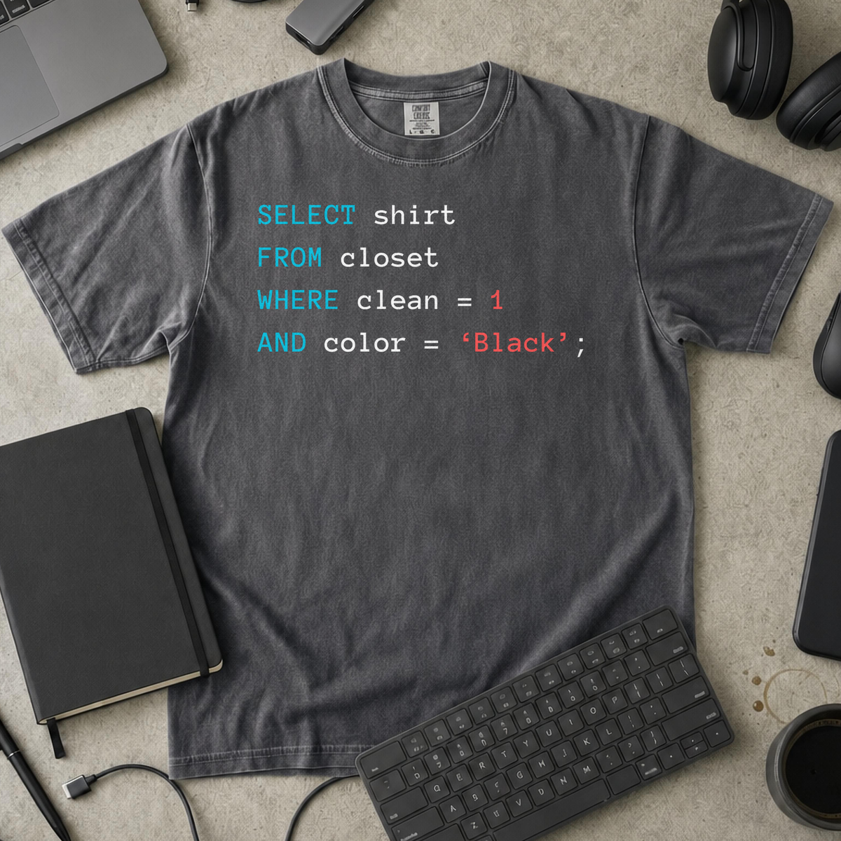 Querying my black Premium Shirt — pepper Premium Shirt mock-up