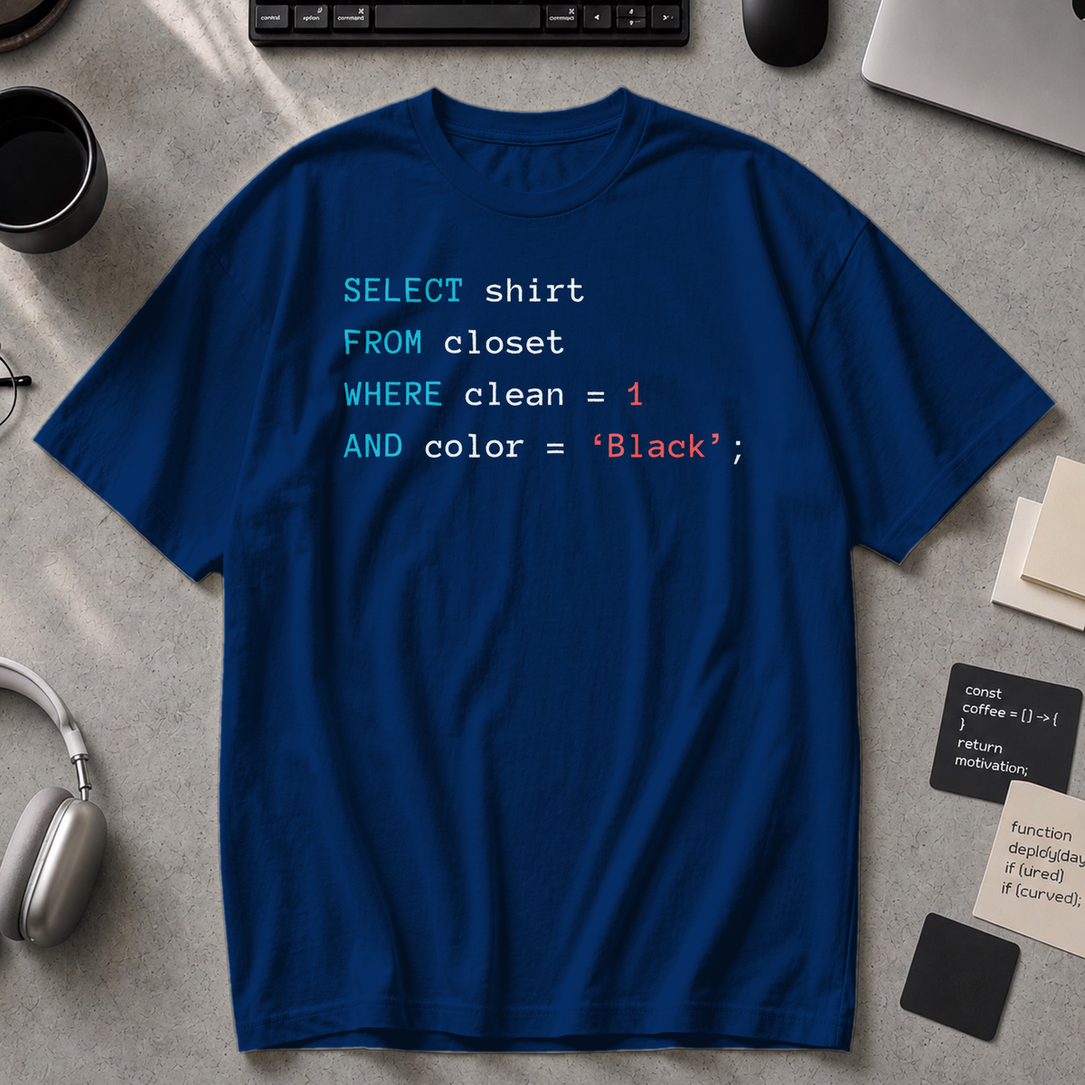 Querying my black Premium Shirt - True Navy