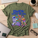 Qwen: Context Too Small Shirt — Military Green