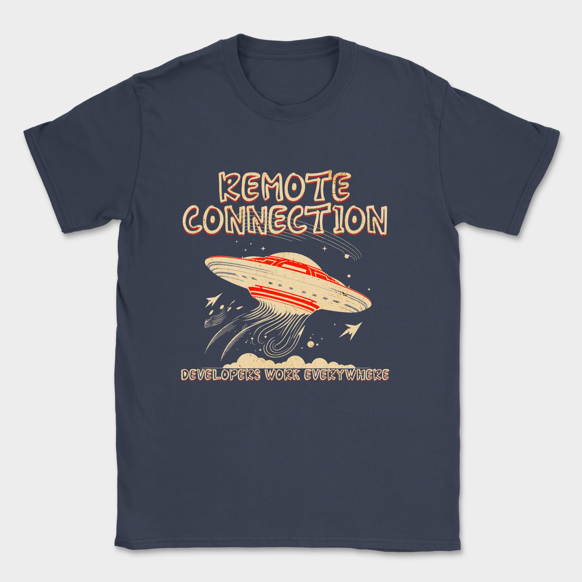 remote connection ufo shirt — Navy
