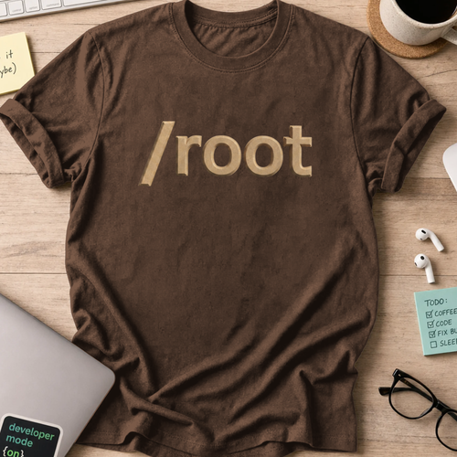 /root shirt - Dark Chocolate