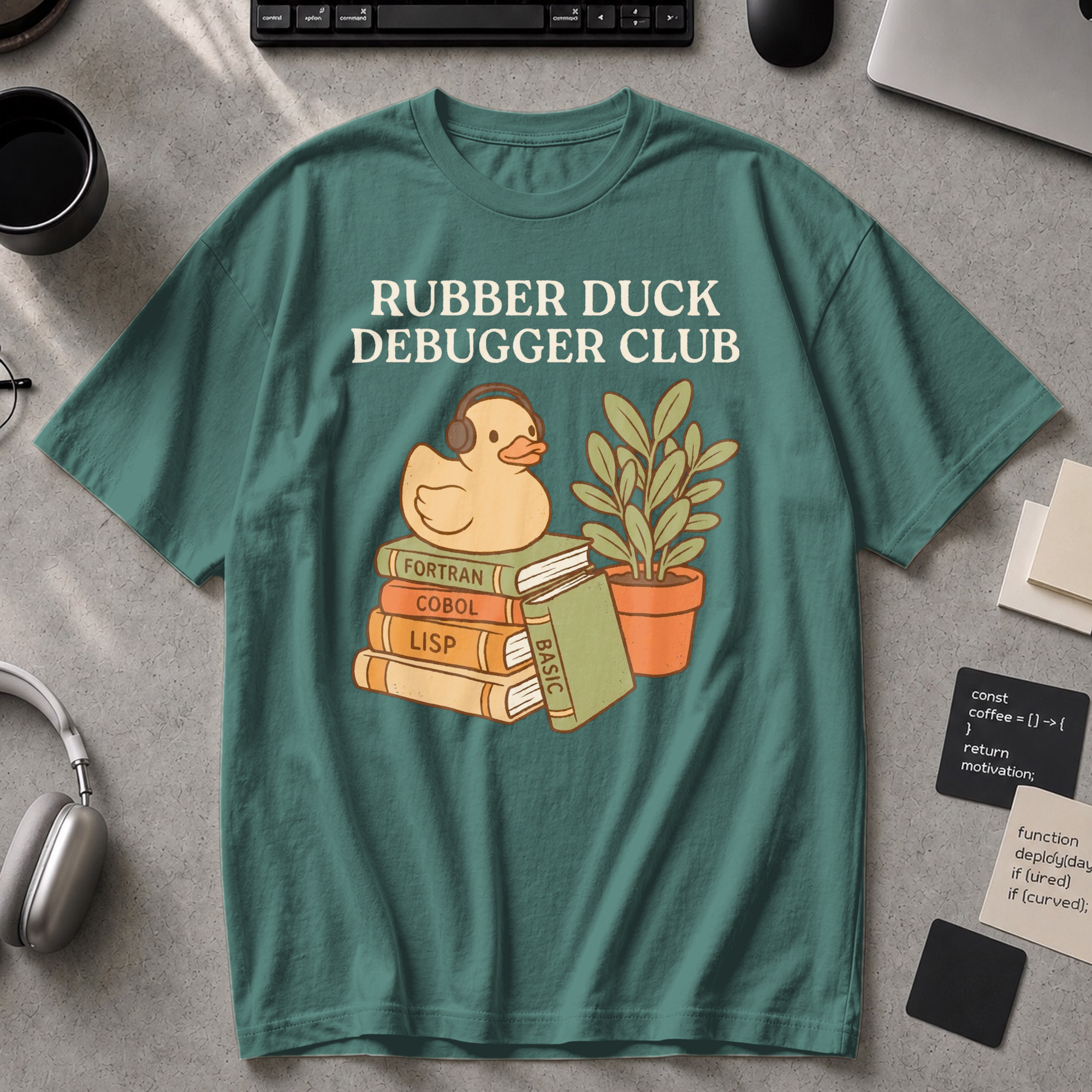 Rubber Duck Debugger Club Premium Shirt - Blue Spruce