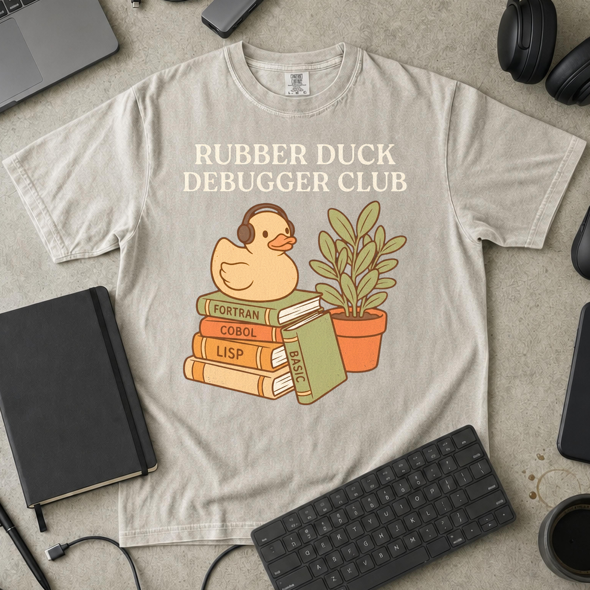 Rubber Duck Debugger Club Premium Shirt — ivory Premium Shirt mock-up