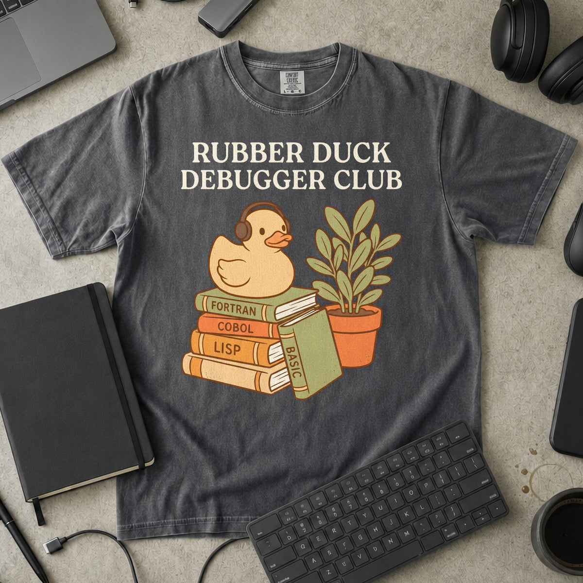 Rubber Duck Debugger Club Premium Shirt — pepper Premium Shirt mock-up
