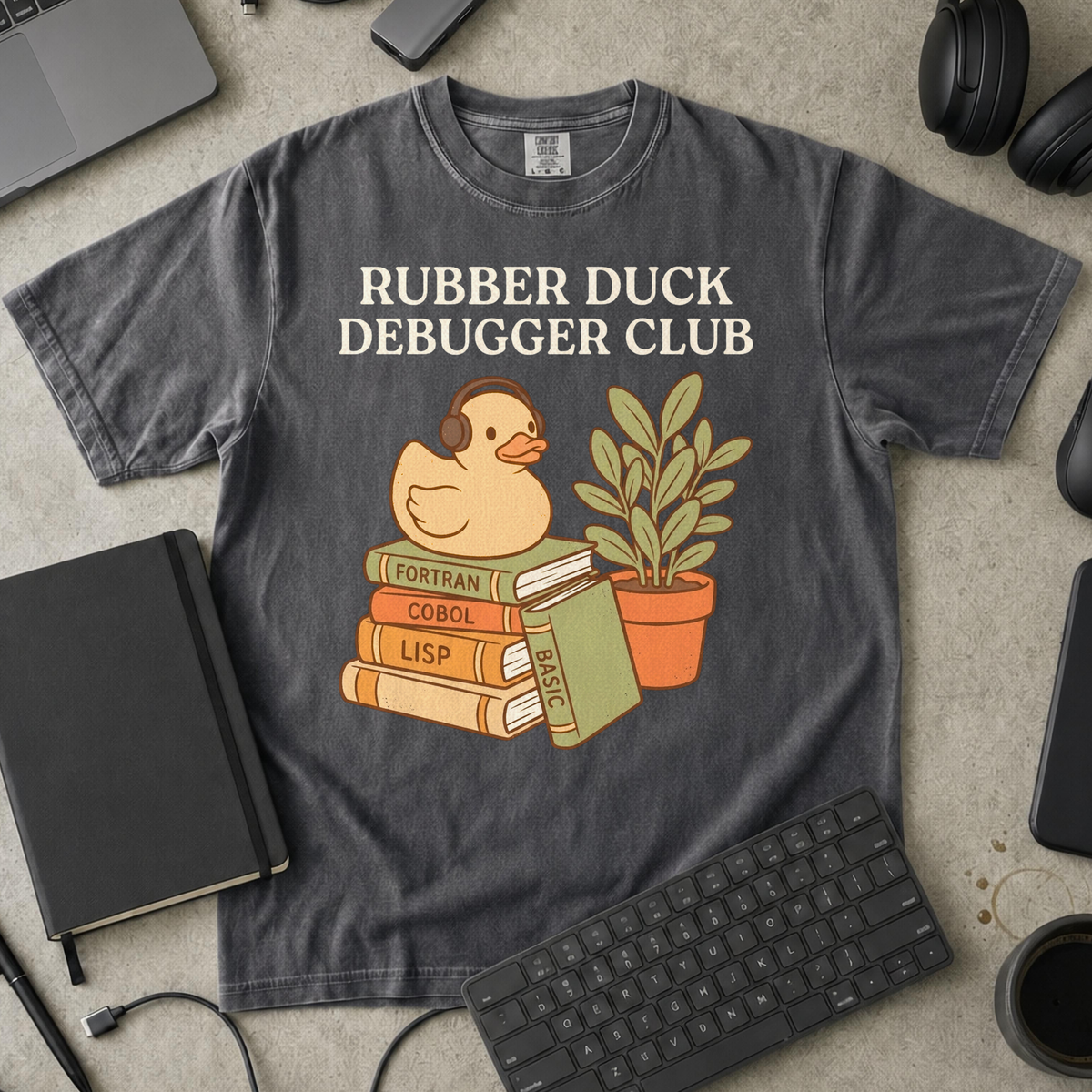 Rubber Duck Debugger Club Premium Shirt — pepper Premium Shirt mock-up