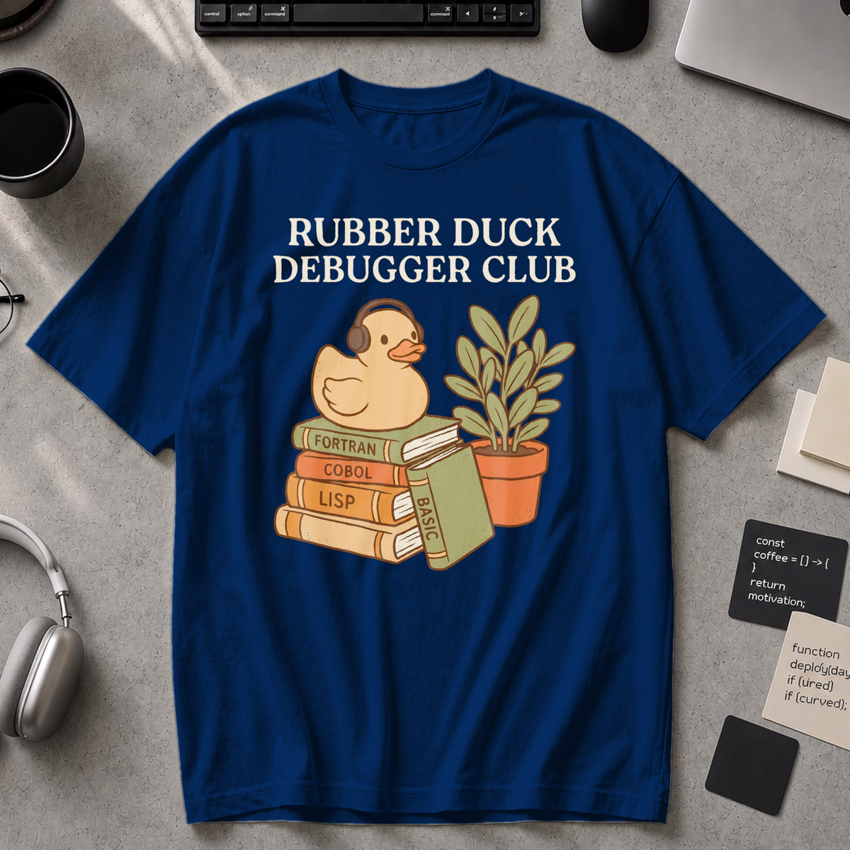 Rubber Duck Debugger Club Premium Shirt - True Navy