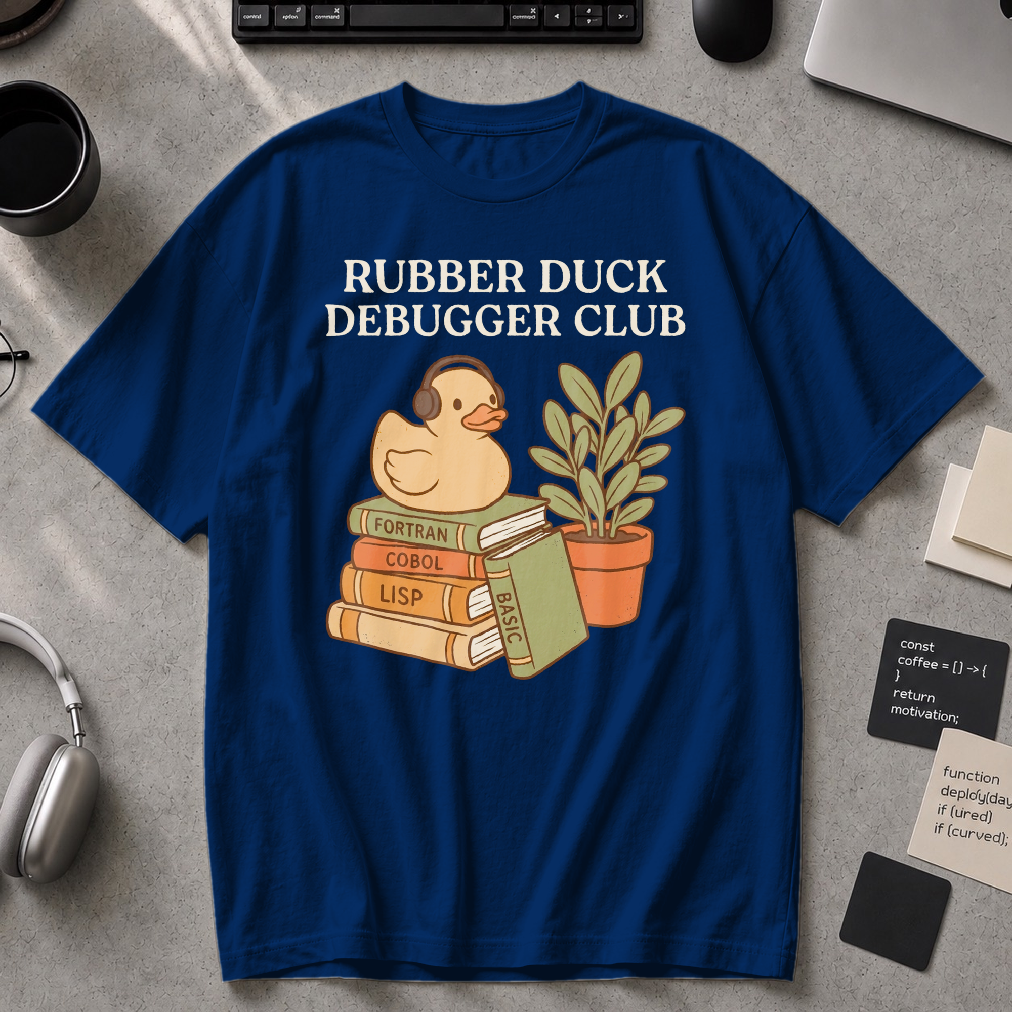 Rubber Duck Debugger Club Premium Shirt - True Navy