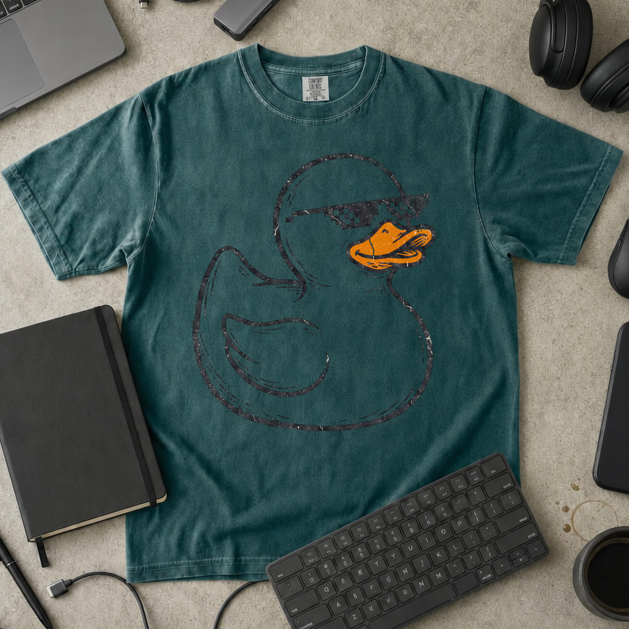 Rubber Duck Line Art Premium Shirt — blue spruce Premium Shirt mock-up