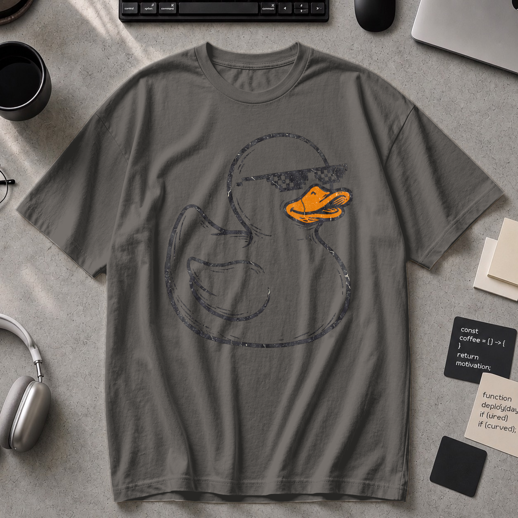 Rubber Duck Line Art Premium Shirt - Pepper