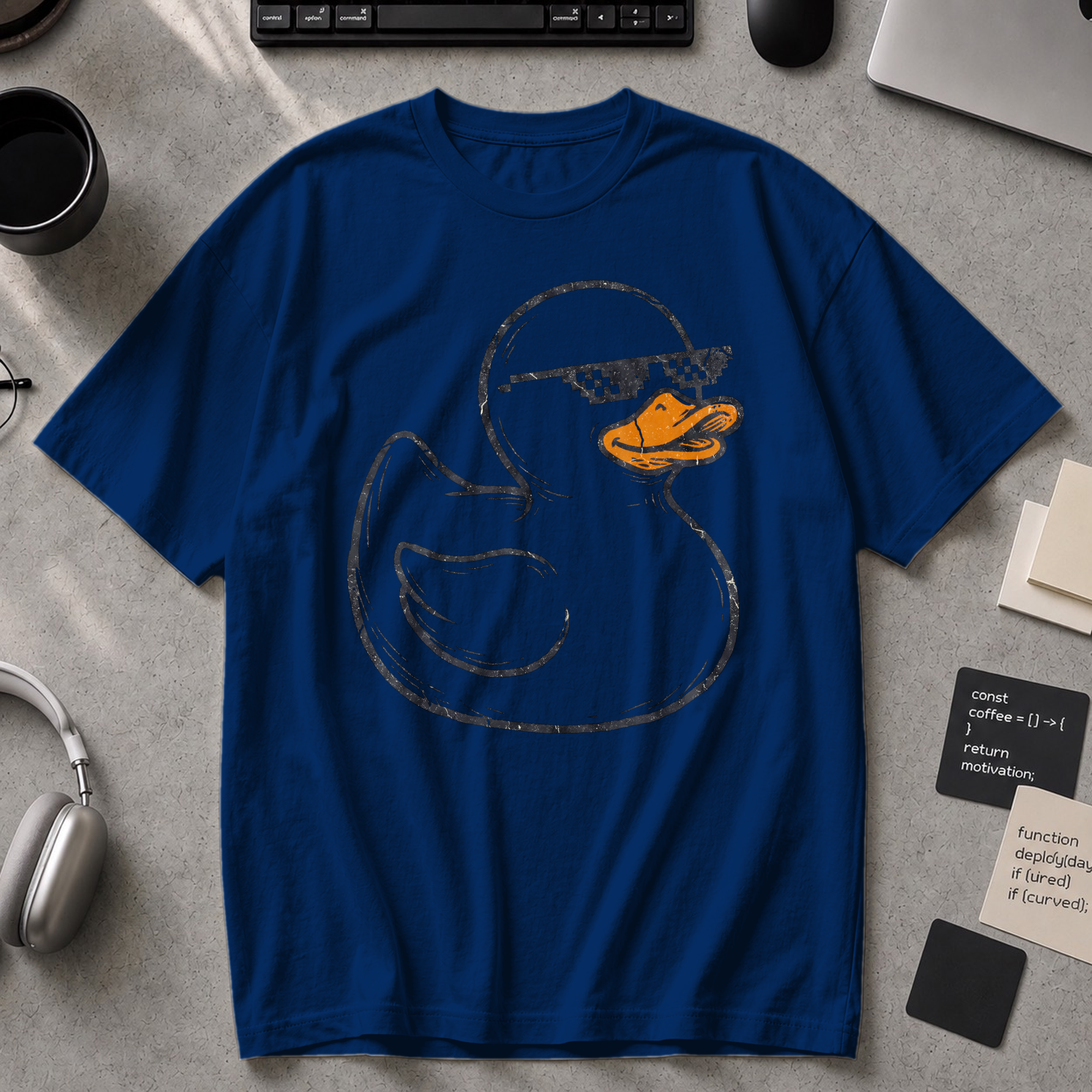 Rubber Duck Line Art Premium Shirt - True Navy