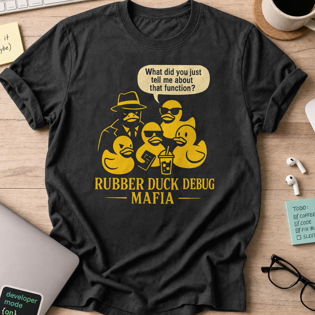 rubber duck debug mafia shirt - Black