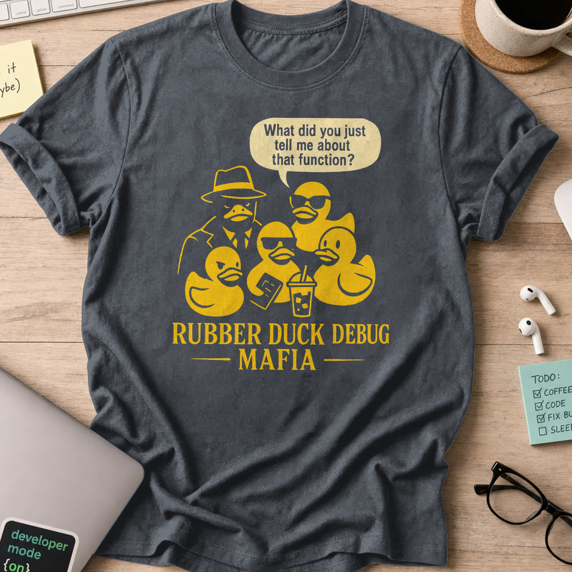 rubber duck debug mafia shirt - Dark Heather