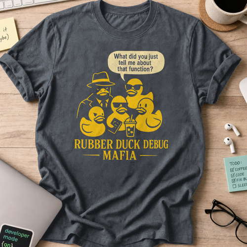 rubber duck debug mafia shirt - Dark Heather