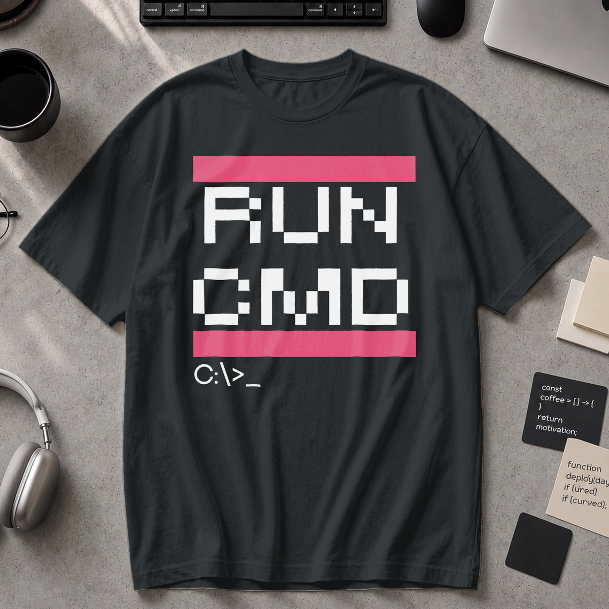 RUN CMD Premium Shirt - Black