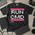 RUN CMD Premium Shirt — black Premium Shirt mock-up