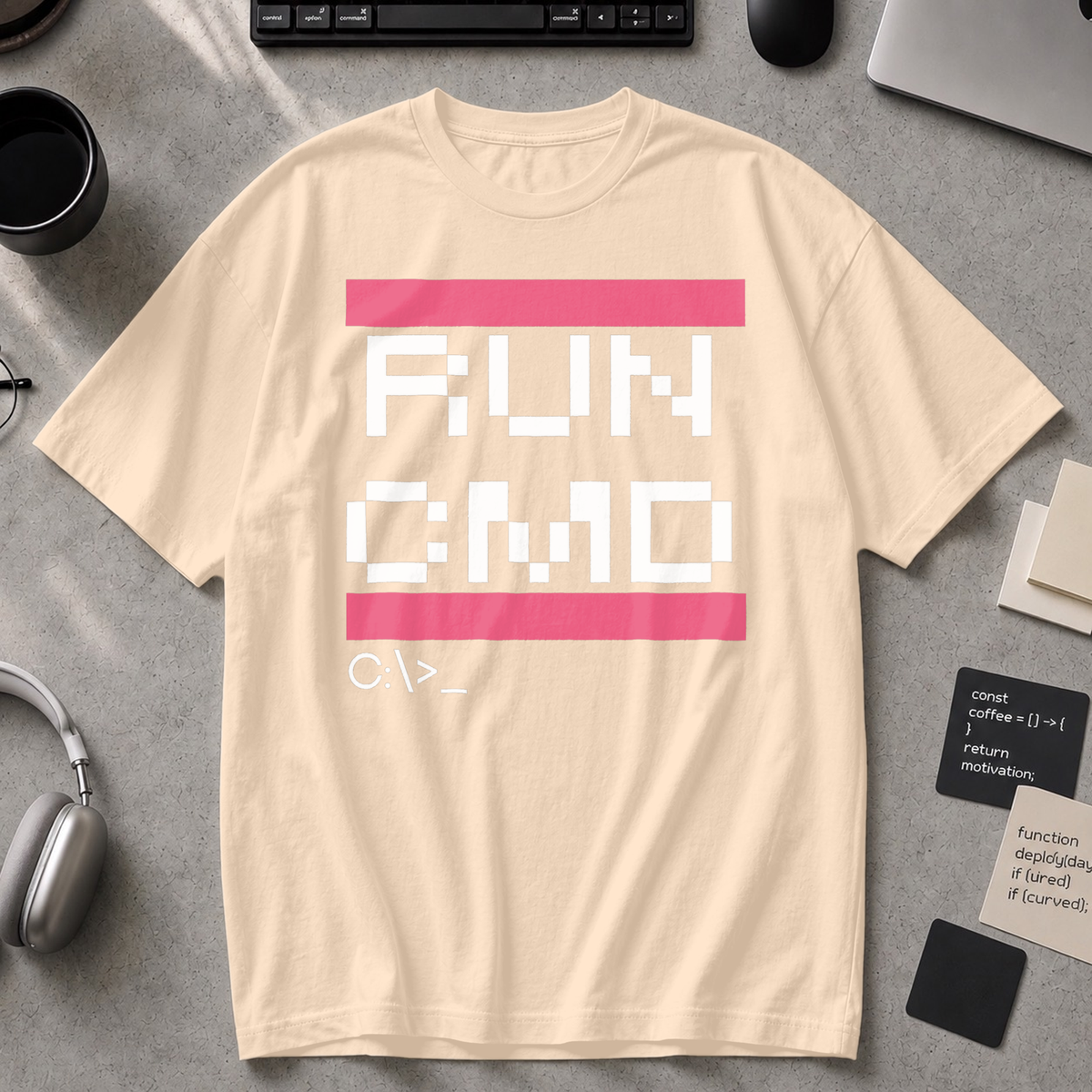 RUN CMD Premium Shirt - Ivory